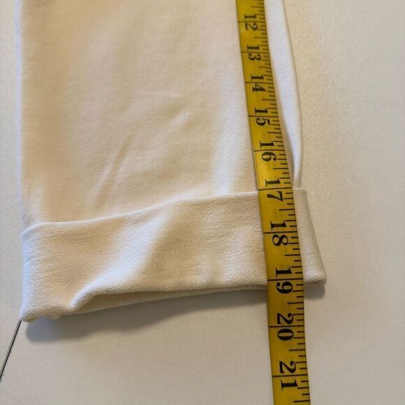 Ivory Cotton French Terry Knit Boxy, Oversized 3/4 Sleeve Jacket Sz S/M - Picture 11 of 11